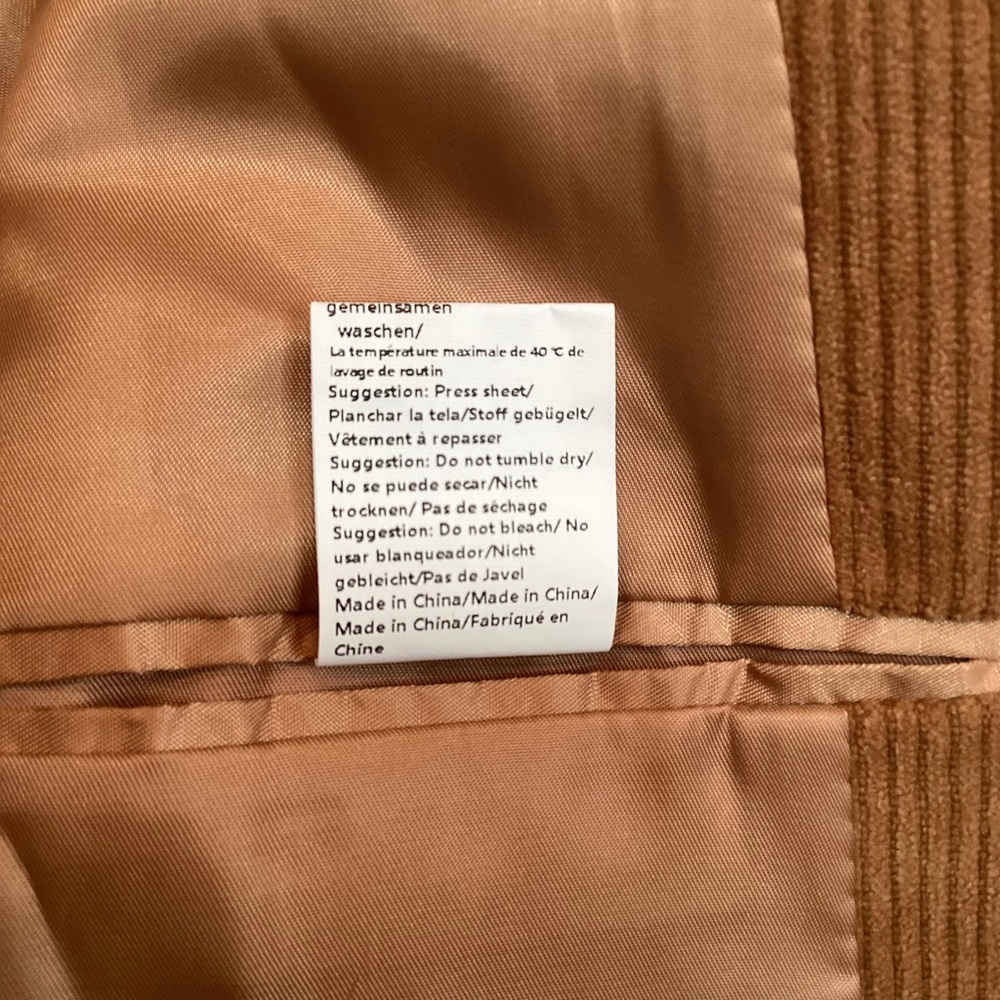 Coofandy Men's Tan Corduroy Blazer NWT - Picture 8 of 12